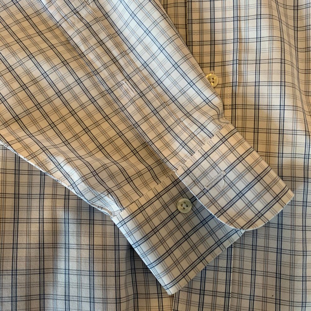 Brooks Brothers White/Blue Plaid Button Down - Picture 5 of 5
